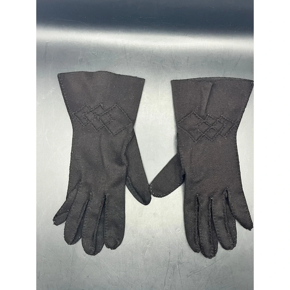 Vintage Dress Gloves Women's Formal Gloves Black Dressy Cotton -‎ One Size